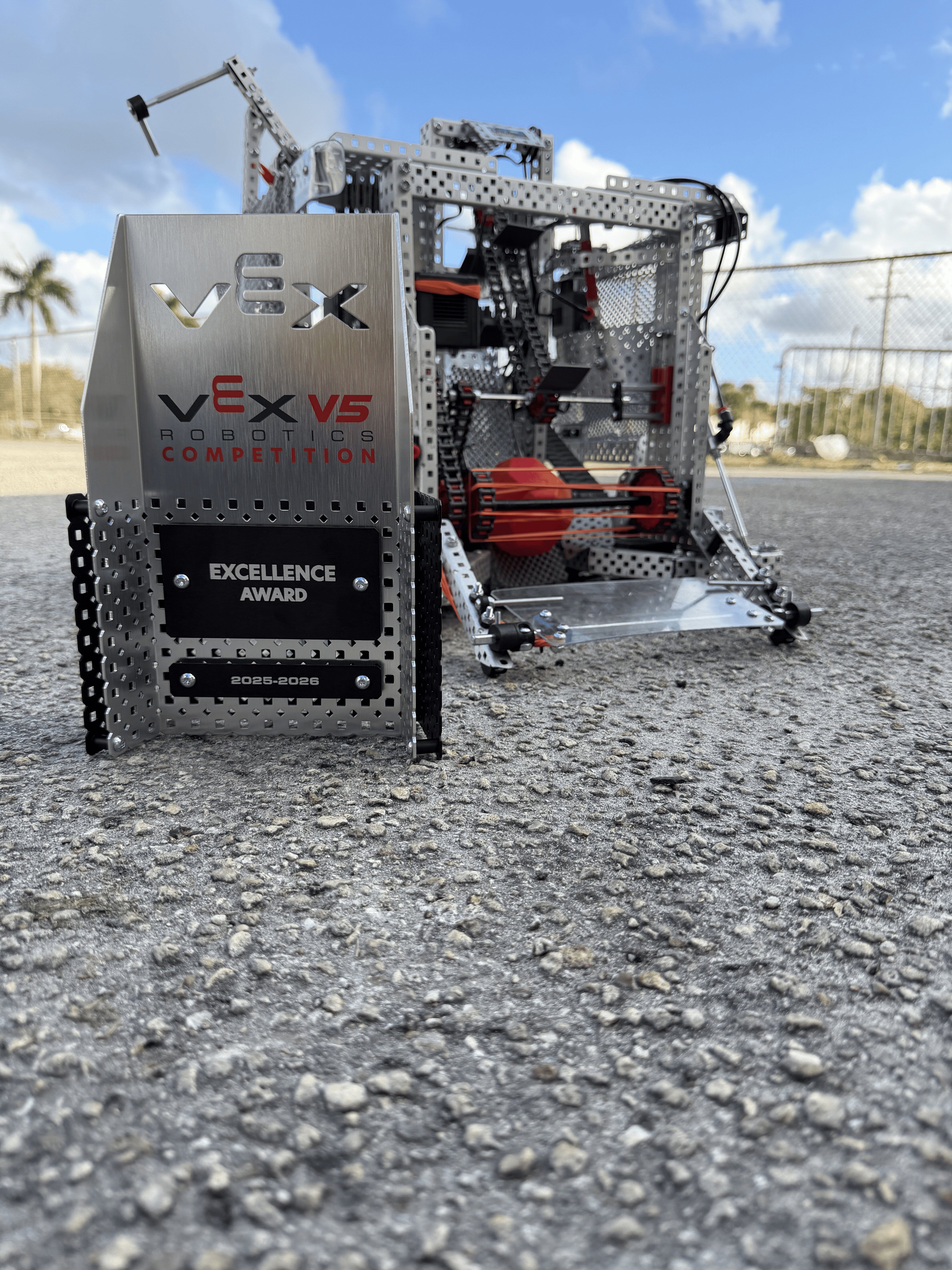 Illustration of robotics training and field setup